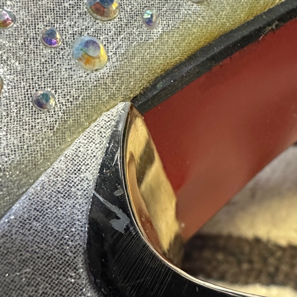 METRO WEDDING HEELS Elegant Silver Peep-Toe Heels SWAROVSKI CRYSTALS - Picture 8 of 10